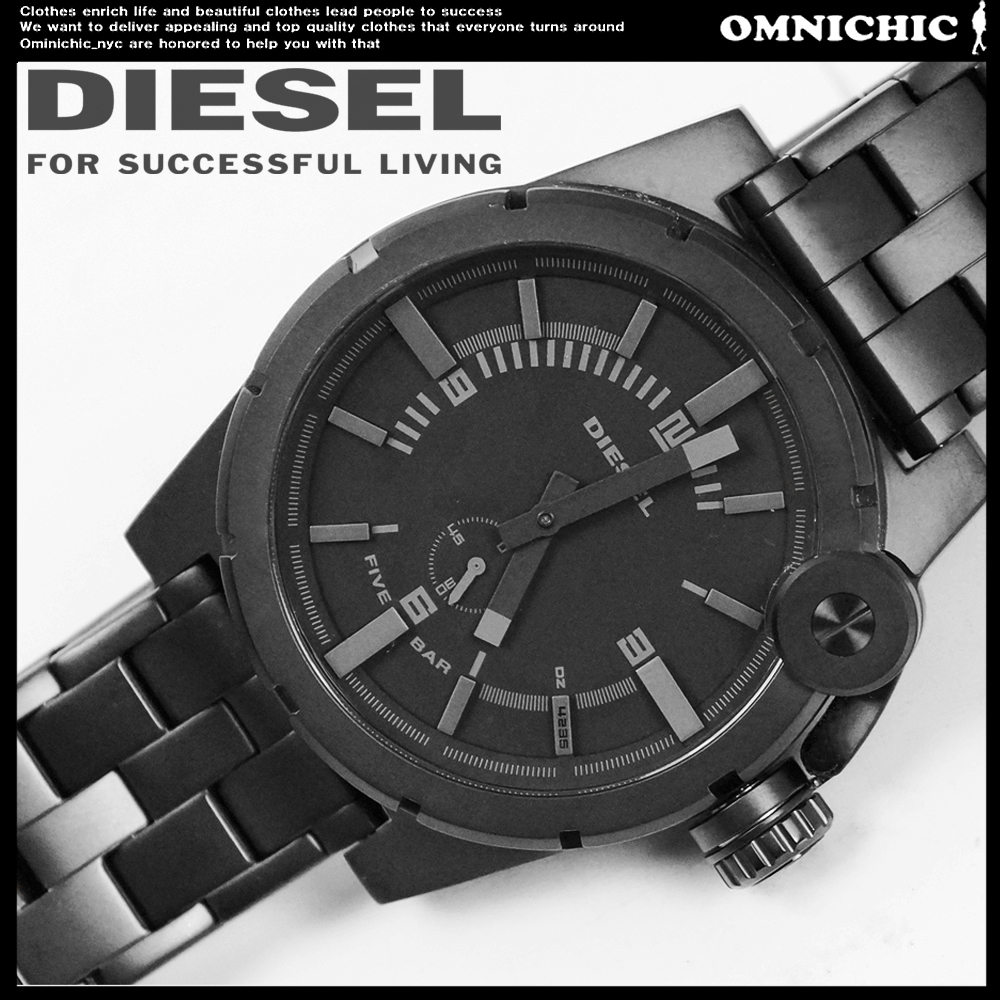 ■新品3.5万【DIESEL】極上の贅沢マットブラックの艶が男らしく無骨なデザインをシャープに仕上げたディーゼルメンズウォッチ腕時計DZ4235_画像1