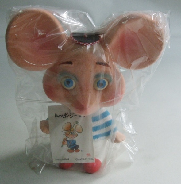 昭和レトロ VINTAGE 60s トッポジージョ Topo Gigio 首振り人形 置物 未使用品 ビンテージ Maria Perego　ネズミ 当時物 日本製 難あり品_画像3