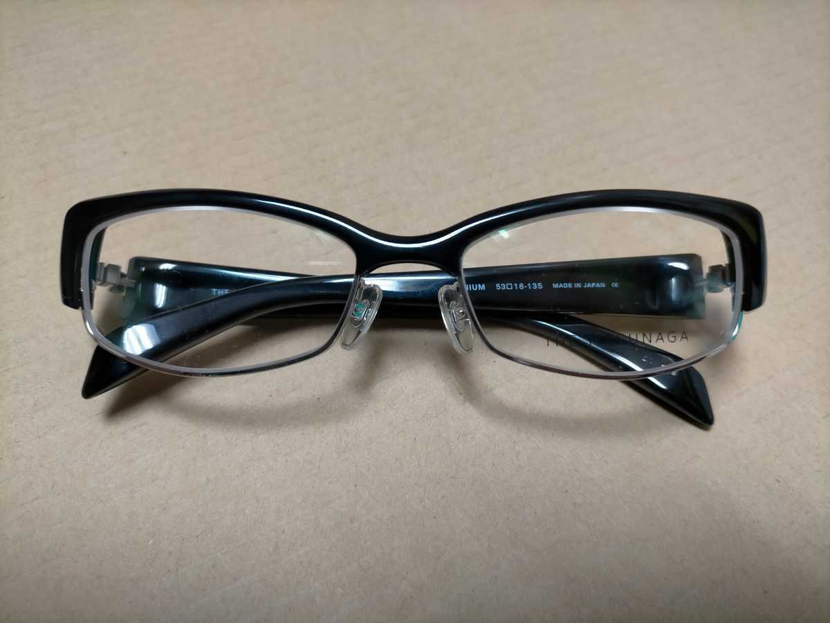 Неиспользованные очки Masunaga Co., Ltd. THE MASUNAGA Salmon Blow Glasses Размер оправы: 53□18-135 Черный