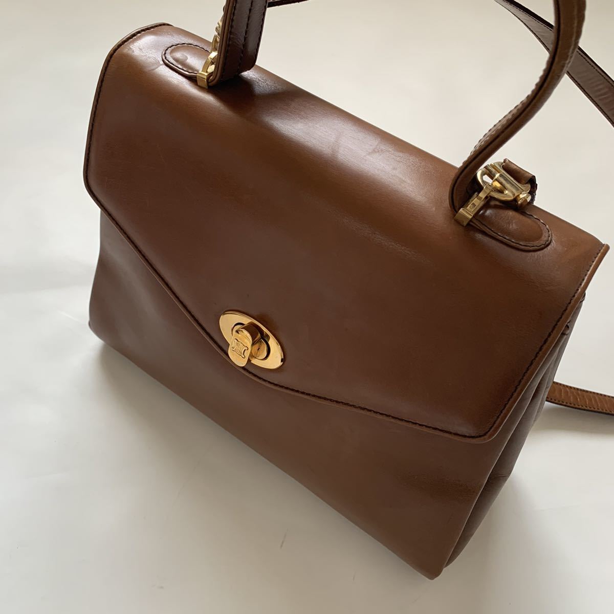 セットアップ celine セリーヌ 2way ターンロック ショルダーバッグ