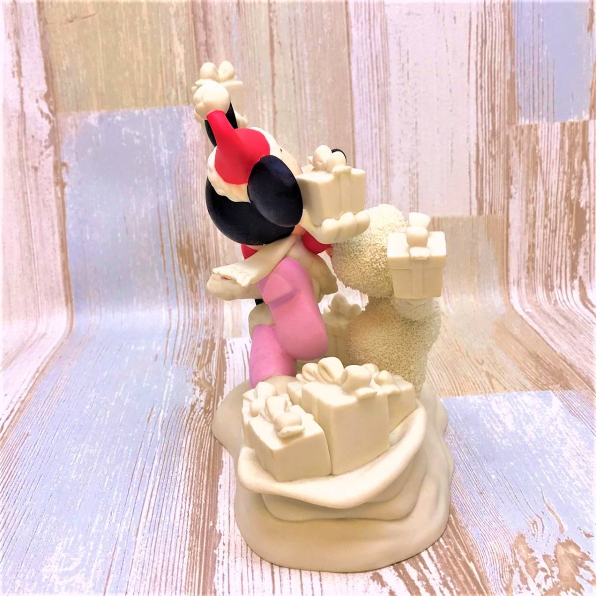 レア★ミニーマウス ミニー Minnie Mouse クリスマス Christmas ディズニー ショーケース フィギュア★ディズニー Disney 陶器製_画像5