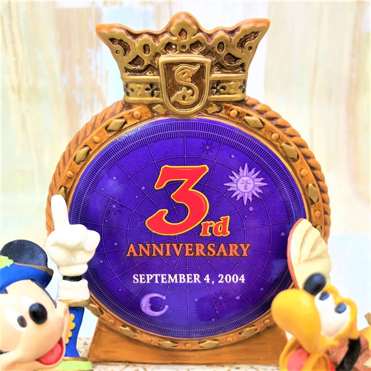  limited goods rare * Disney si- open 3 anniversary commemoration Mickey Mouse Mickey Pluto figure Disney Sea Anniversary * ceramics made ornament 
