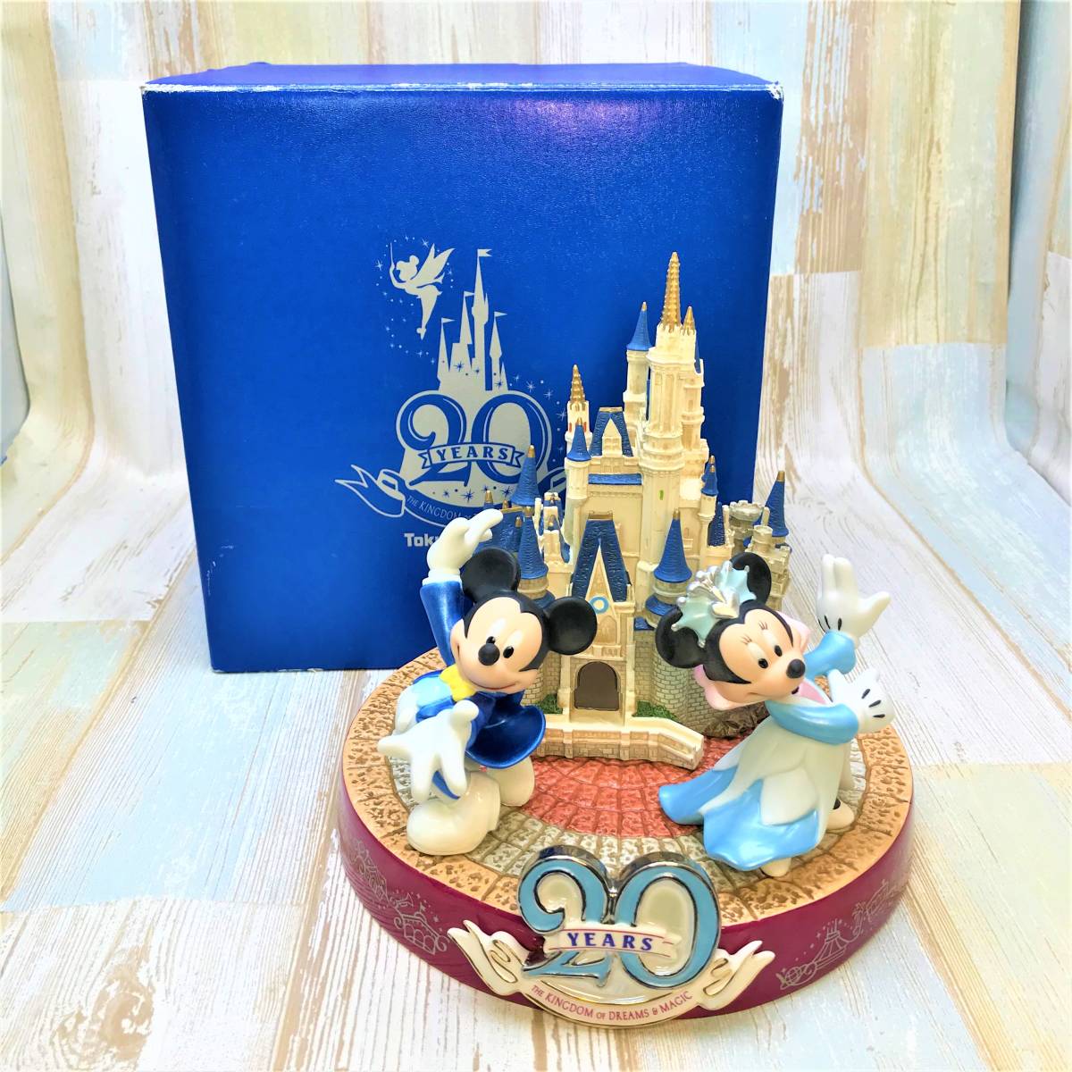  rare * Mickey Mouse Disney Land 20 anniversary sinterela castle Mickey minnie 20thAnniversary figure Lynn *Disney Disney TDL