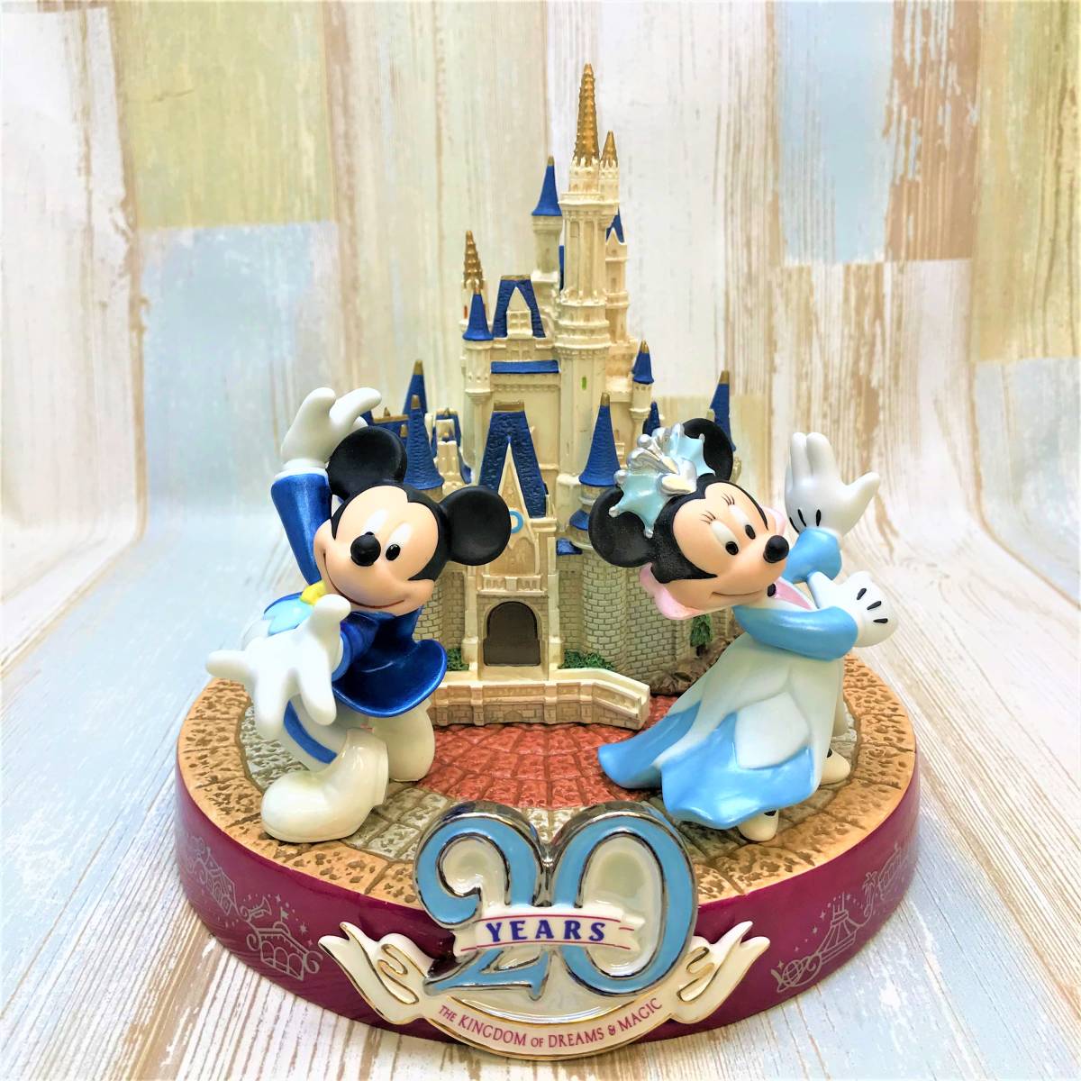  rare * Mickey Mouse Disney Land 20 anniversary sinterela castle Mickey minnie 20thAnniversary figure Lynn *Disney Disney TDL