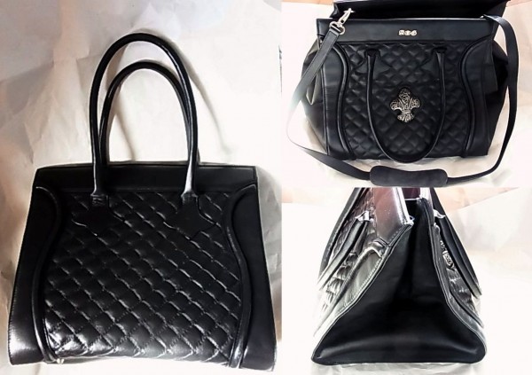  beautiful goods A&Ge- and ji-2way3way quilting bag shoulder bag tote bag handbag leather leather black color black 