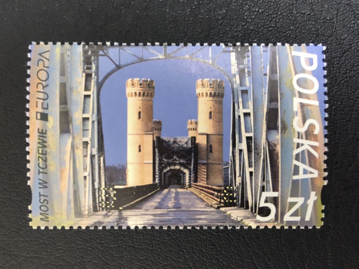 ポーランド　2018年 ヨーロッパ切手　Europe CEPT 橋　城　1種完 未使用 NH_画像1
