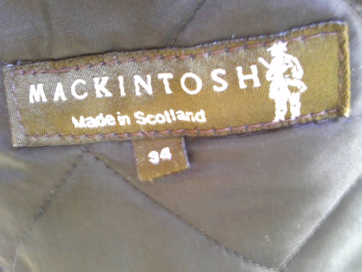 スコットランド製　マッキントッシュ　キルティングジャケット　レディースサイズ３４　_画像7