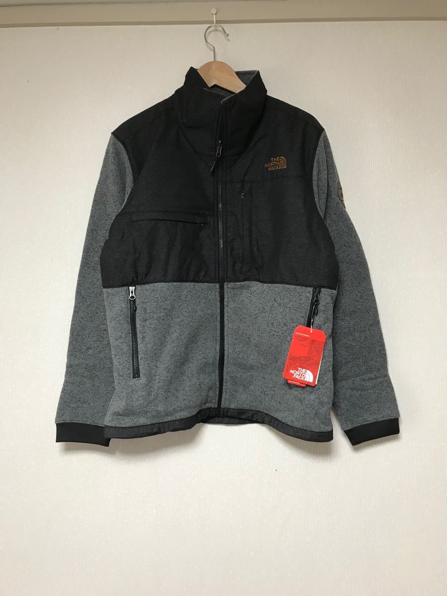 新品★海外限定ノースフェイス フリースジャケットM★黒 ブラックバイカラー