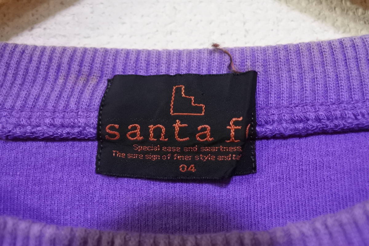 santa fe サンタフェ スウェット トレーナー size 4 紫 パープル 日本製