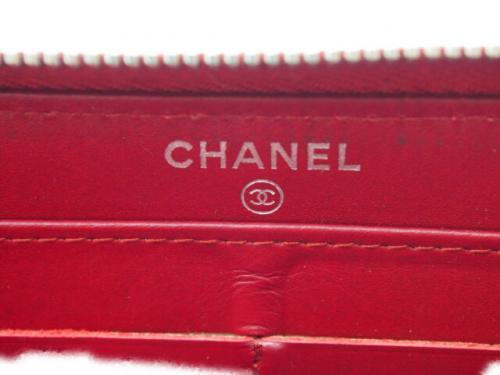 【Used 通常品】シャネル CHANEL マトラッセ 長財布 レッド キャビアスキン Gカード S/N21番台 付属品完備_画像8