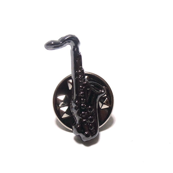 【ラペルピン★ピンズ】サックス　Sax　楽器　ジャズ　ブラスバンド　音楽　ブラック　ミニ　pin-0858_画像5