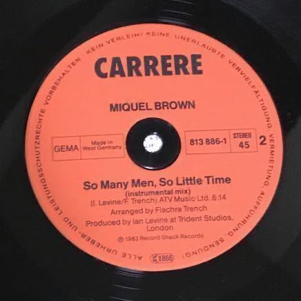 ●【r&b 80's】Miquel Brown / So Many Men - So Little Time ［12inch］オリジナル ドイツ盤《2-1-63 9595》