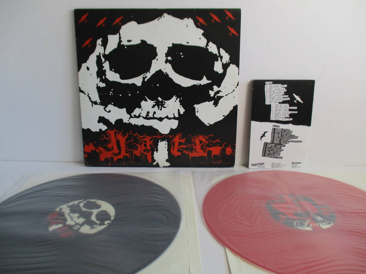 ■2枚組LP■ 赤盤+黒盤 美盤 V.A. HATE / LOVE / Red Vinyl INFEZIONE STIGMATHE DIOXINA LOVEHATE80.IT Italian Punk イタリアン・パンク_画像1