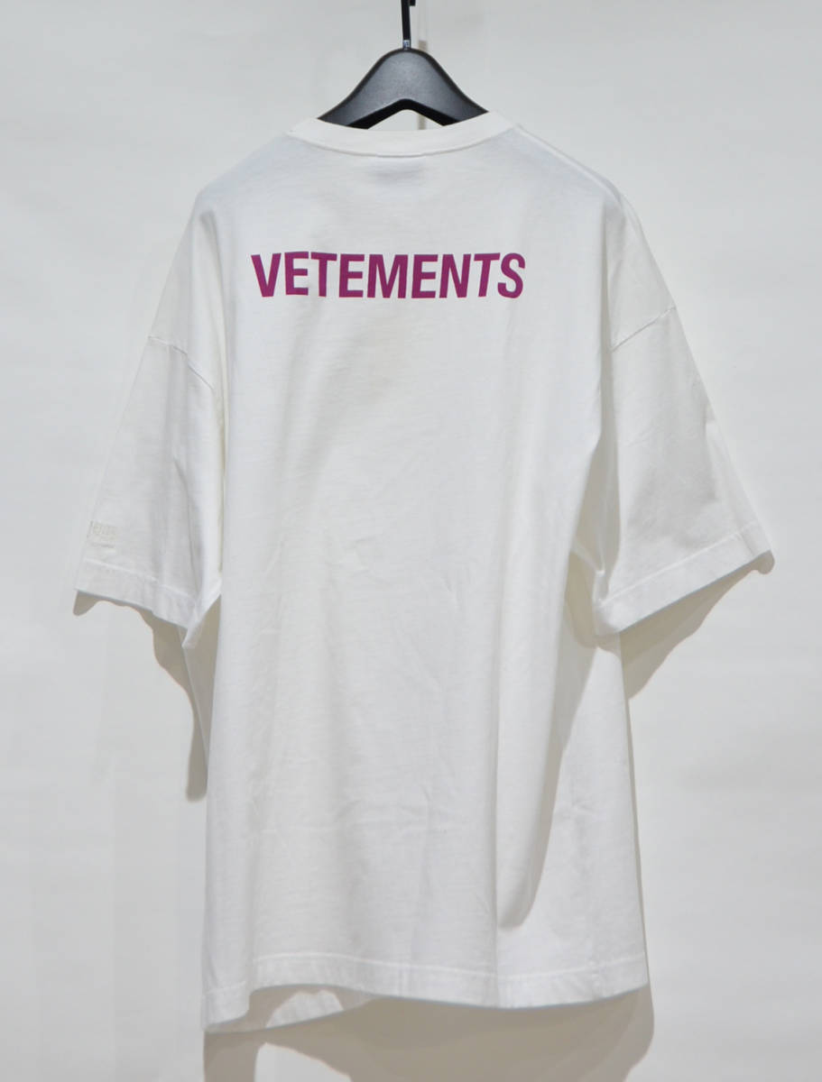 VETEMENTS ヴェトモン STAFF TEE スタッフ バック ロゴプリント Tシャツ S ホワイト Y-24848B_画像2