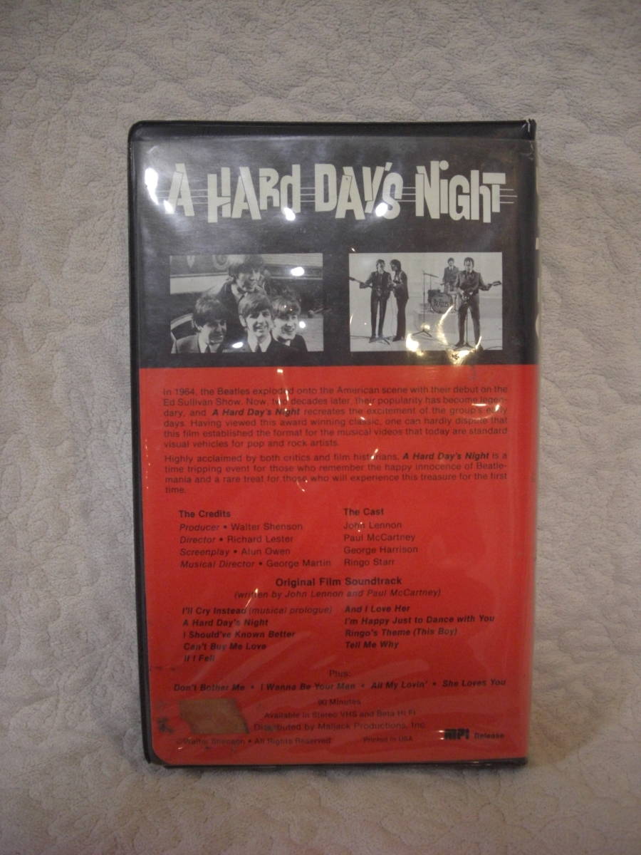 ビートルズ The Beatles Hard Day's Night 　VHSビデオ_画像3