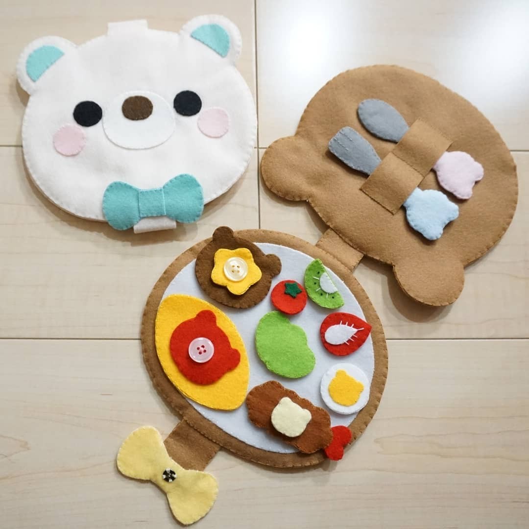 Paypayフリマ くまさんのボタン練習 フェルト 知育おもちゃ おままごと お弁当 ボタン練習 Paypayフリマ くまさんのボタン練習 フェルト 知育おもちゃ おままごと お弁当 ボタン練習