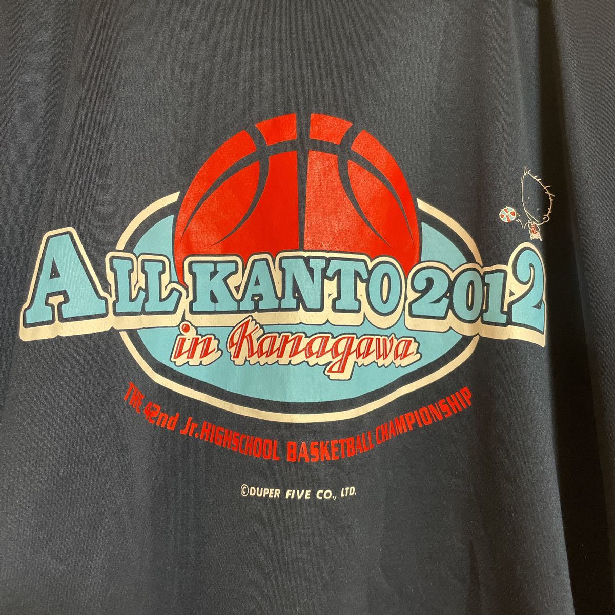 ALL KANTO 2012 神奈川大会 2012 42回 ジュニアハイスクール バスケットボール大会 半袖Tシャツ Tシャツ サイズL_画像2