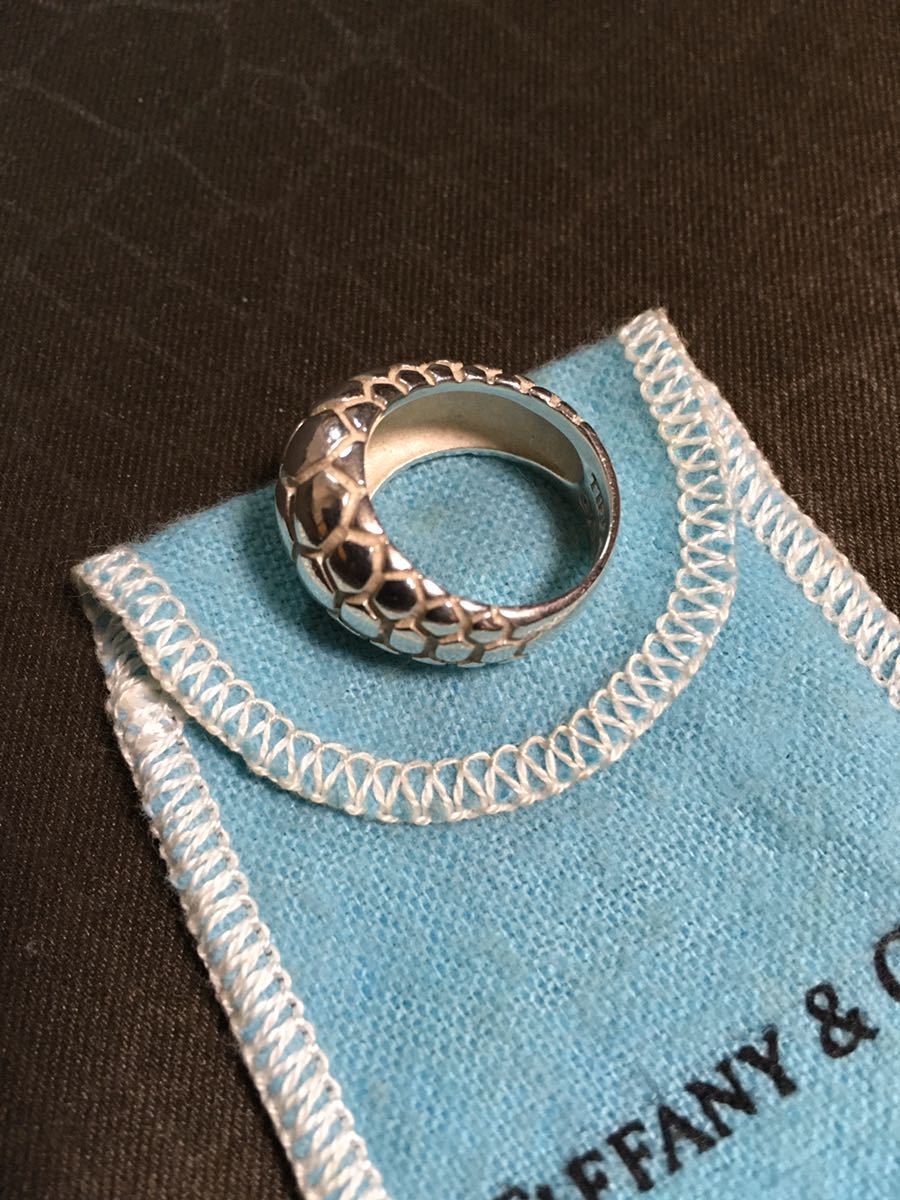 ティファニーTIFFANY & CO.シルバー925クロコダイル柄リング指輪 ティファニーTIFFANY & CO.シルバー925クロコダイル柄リング指輪