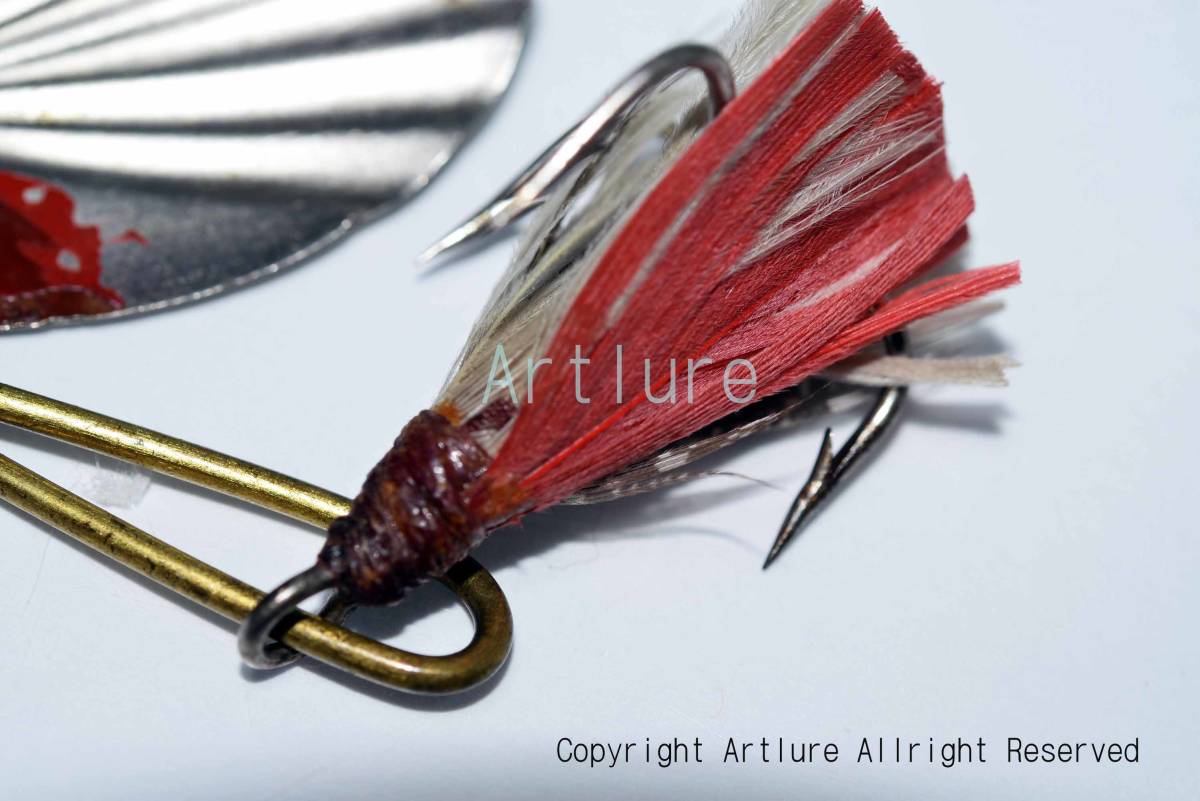 HEDRYX,A,B. FLUTED SPINNER.C1980 year,VINTAGE SIINNER,OLD LURE,RARE, total length 10CM,NAME ON BODY SIZE NO 4 3/4,(#ZA51-18