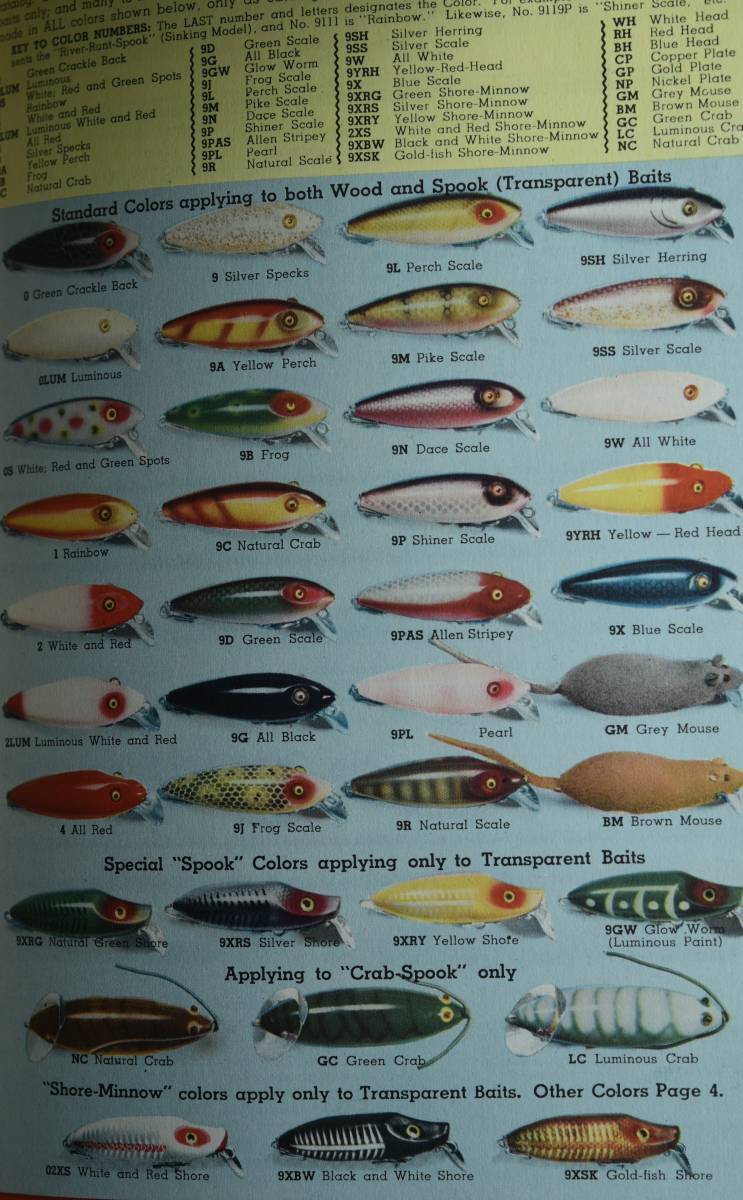 OLD CHUGGER JR SPOOK,HEDDON, Old tea ga-JR,. Don, approximately 30 year front Old lure as American from buy neck break up rare 