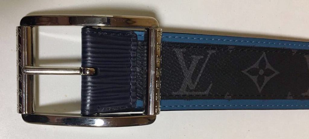 LOUIS VUITTON サンチュール リヴェルソ リバーシブル ベルト 95 38 モノグラム エクリプス ルイ ヴィトン エピ ブルー ネイビー belt_画像3