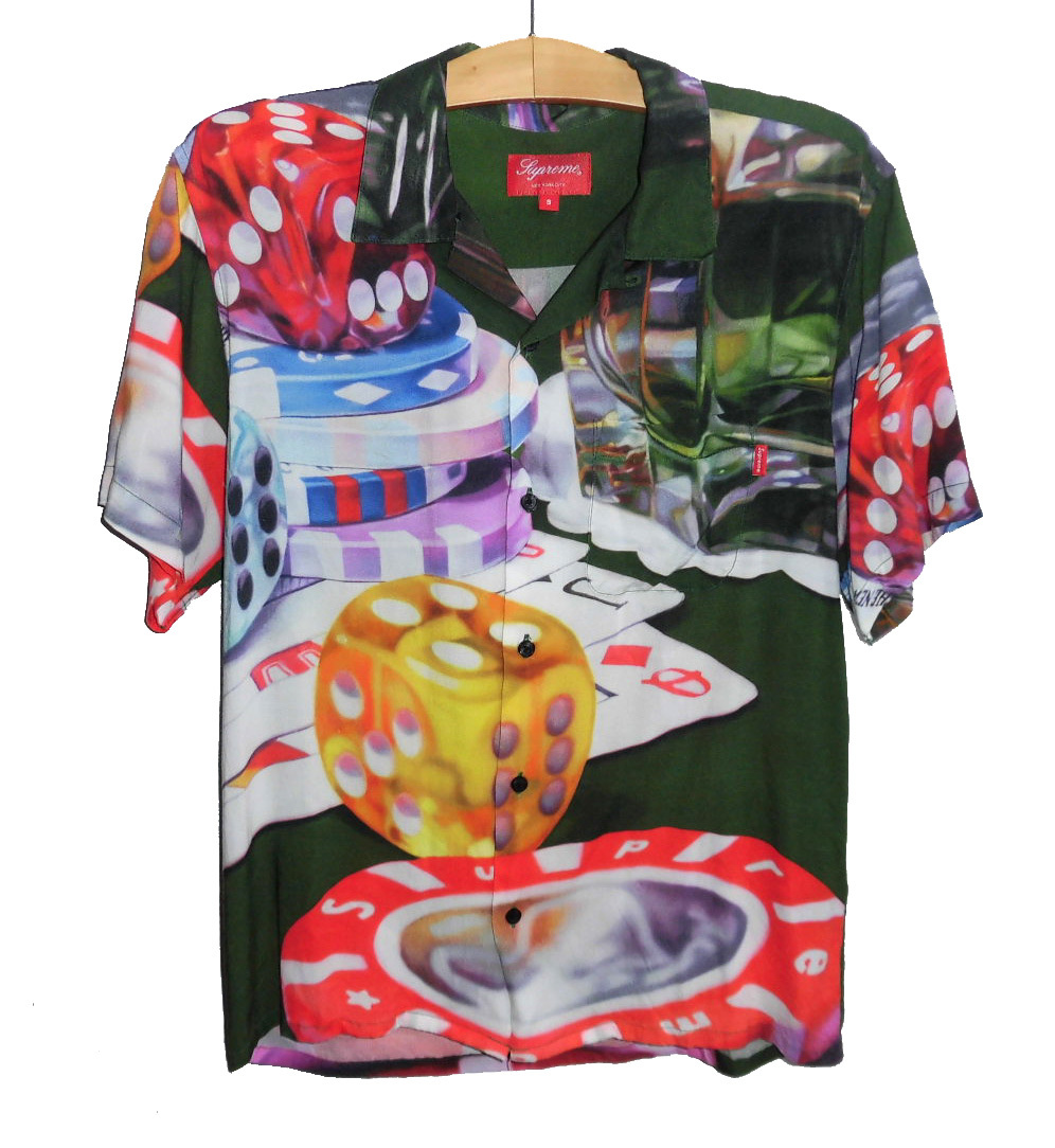 ●美品◆ SUPREME シュプリーム 18AW CASINO RAYON SHIRT S カジノ レーヨンシャツ_画像1