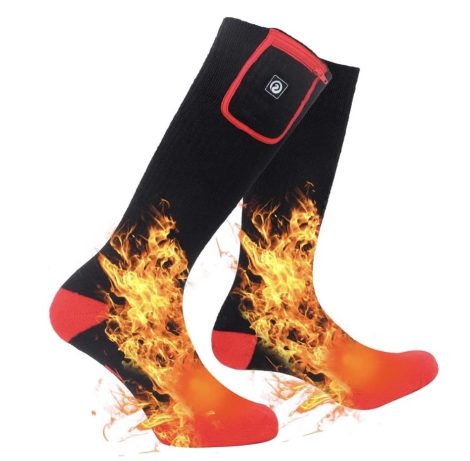 加熱された靴下　電気加熱されたスキーソックス　女性＆男性用　冬スポーツ暖かい_画像5