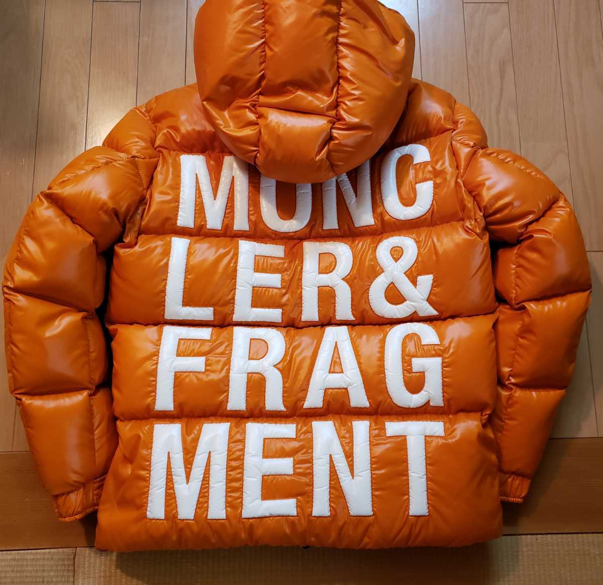 激レア日本販売の未使用品 MONCLER モンクレール HANRIOT GIUBBOTTO TG 2 FRAGMENT フラグメント オレンジ白 藤原ヒロシ ジーニアス GENIUS_画像1