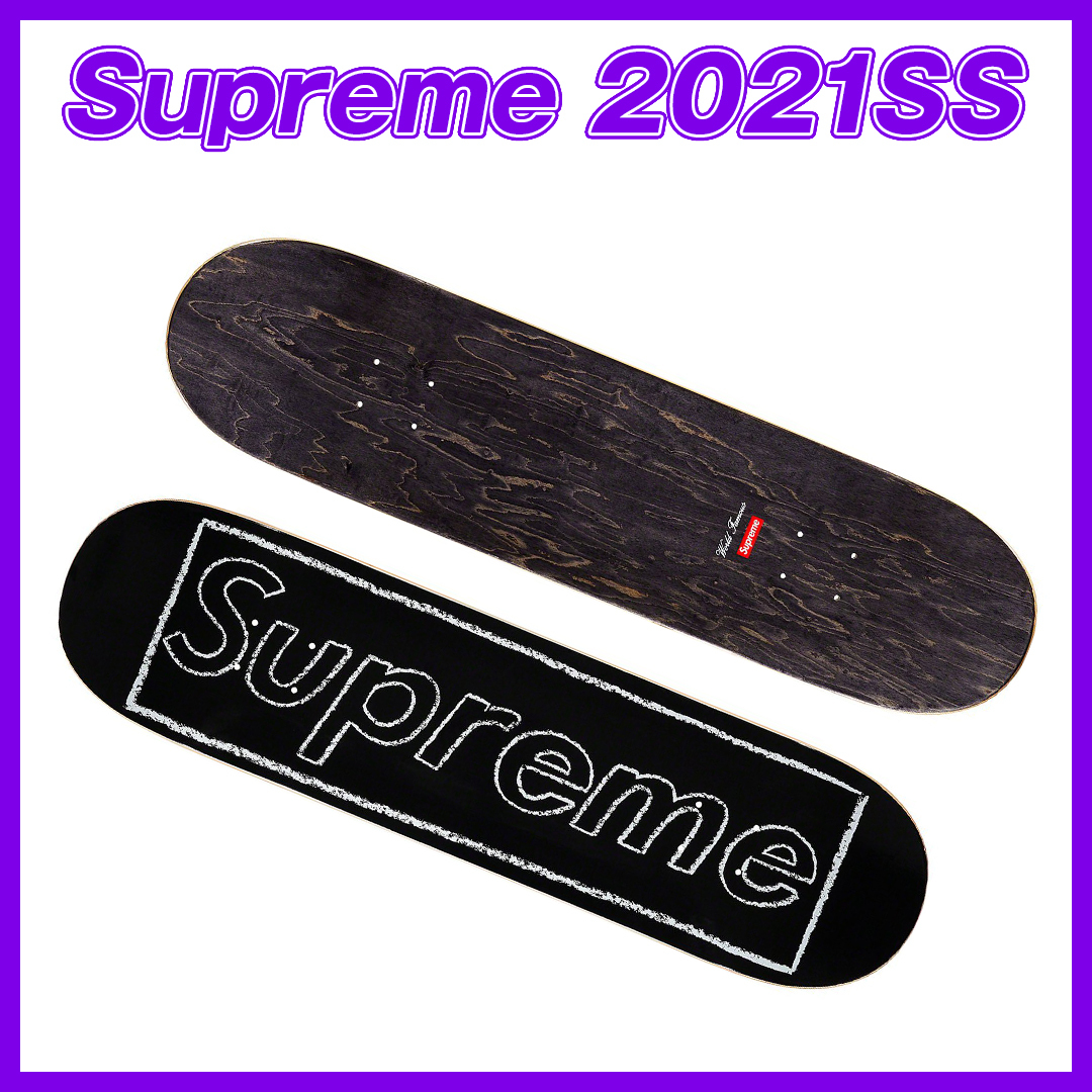 1393　Supreme　KAWS Chalk Logo Skateboard　(Black)/シュプリーム　カウズ　チョークロゴ　スケートボード　黒　2021SS