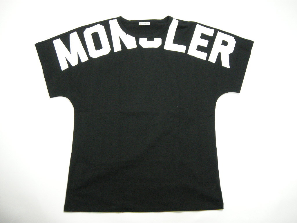 サイズL■新品 本物■モンクレール オーバーサイズ Tシャツ/TEE/半袖/レディース/MONCLER/999/ブラック/黒/クルーネック/メンズも着れます