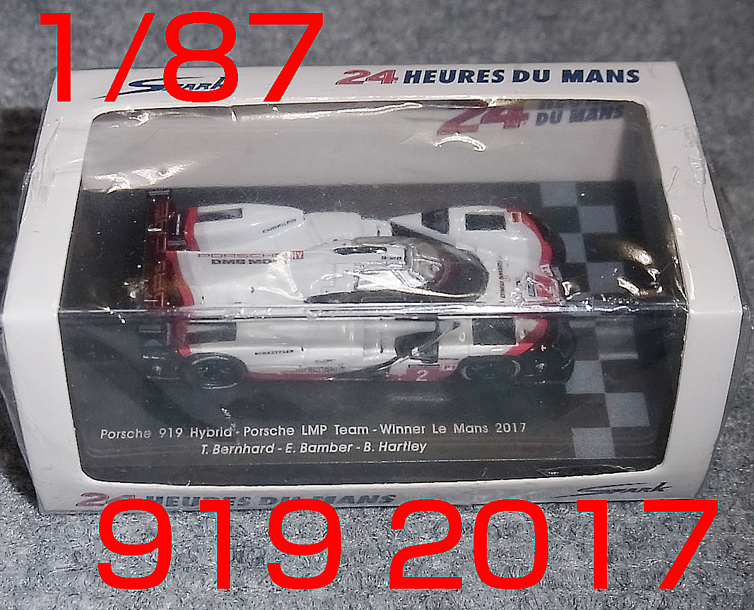 1/87 ポルシェ 919 Hybrid LMP 1 2017 ルマン 優勝 2号 ハートレー PORSCHE SPARK スパーク _画像1