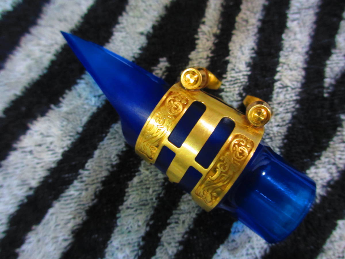  alto saxophone for custom mouthpiece OJ5C clear blue acrylic fiber ( extra attaching )