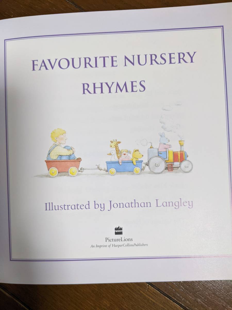 * FAVOURITE NURSERY RHYMESna- surrey lime foreign book child picture book ultra rare rare goods Hamp ti dump ti other Jonathan Langley