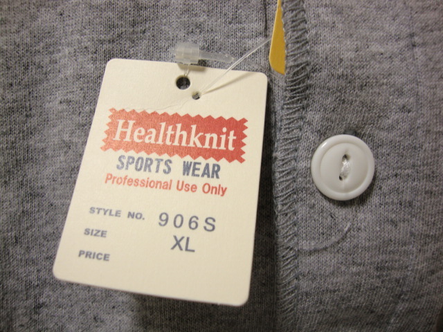 価格\4.730- ヘルスニット【Healthknit】906L ヘンリーネック Tシャツ-長袖☆color【杢グレー】size【XL】/ U.S.A COTTON/正規新品_画像4