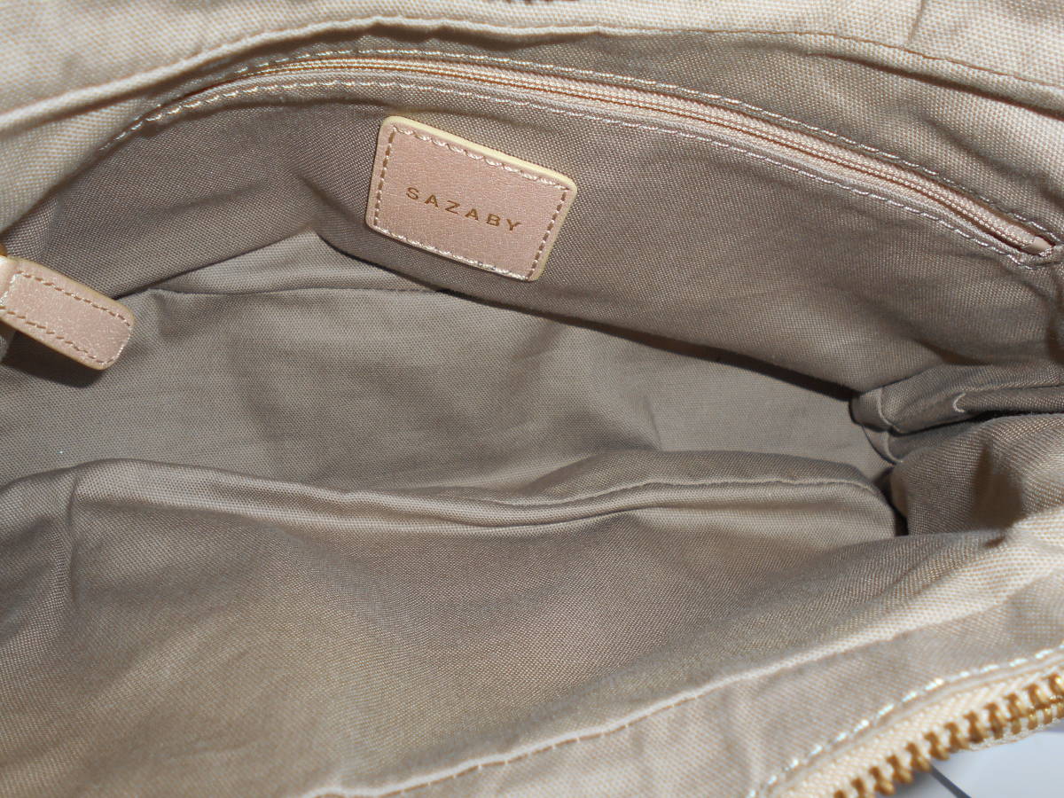 [ ultimate beautiful goods ]SAZABY Sazaby * one shoulder bag * leather * pearl pink beige 