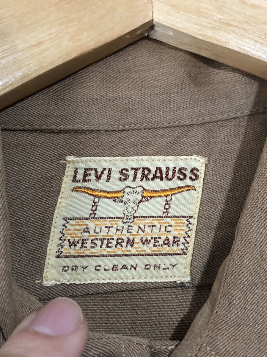40's LEVI'S LONGHORN WESTERN SHIRT/リーバイス ロングホーン ウエスタンシャツ コヨーテ ショートホーン