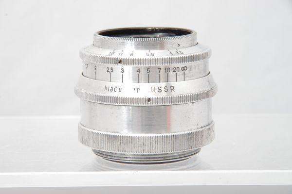現状品 ● Industar-50 50mm F3.5 USSR L39 Leica インダスター ロシア製 白鏡胴 単焦点 オールド レンズ遊び ライカ アンティーク #891_画像7