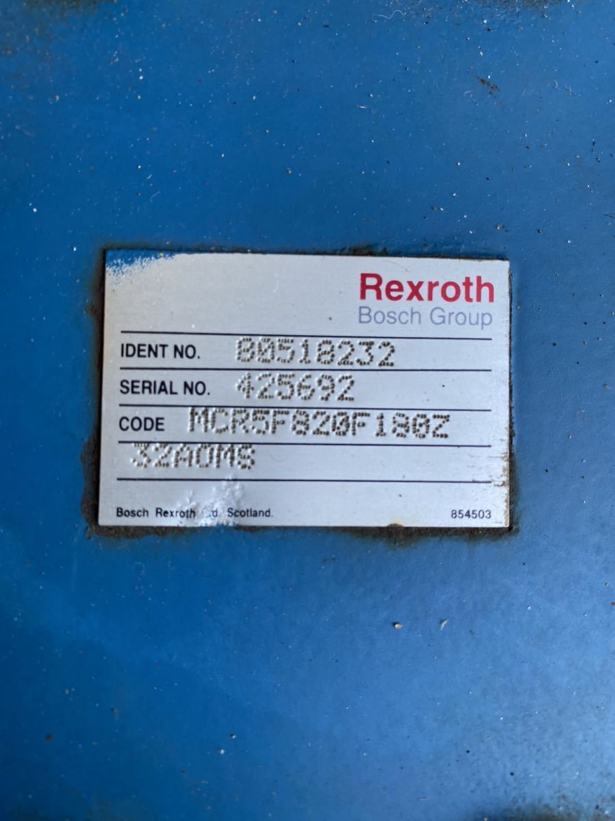 Rexroth oil pressure motor inside rice field oil pressure MCR5F820F180Z