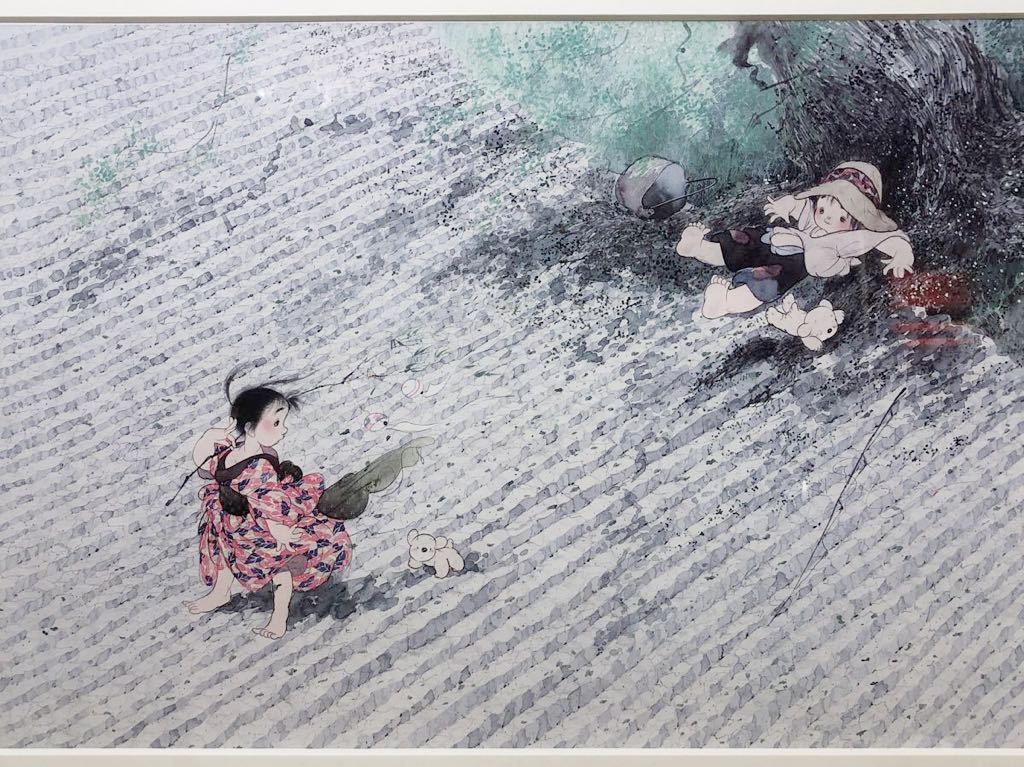 中島潔 アートポスター「夏の夢」(額付)56.3×44.2 風の画家 イラストレーター 中島潔 アートポスター「夏の夢」(額付)56.3×44.2 風の画家 イラストレーター