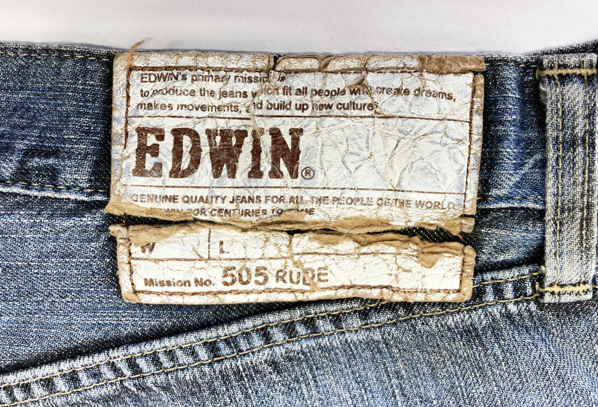 EDWIN Edwin 505 Denim pants size 34 / length of the legs 74cm * secondhand goods 