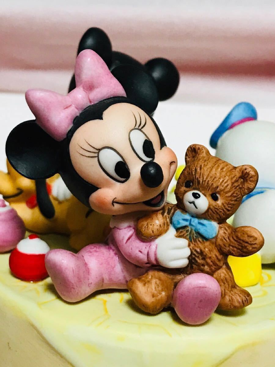 ベビーミッキー ベビーミニー ベビードナルド ベビープルート オルゴール 東京ディズニーランド ビスクフィギュア オルゴール ベビー