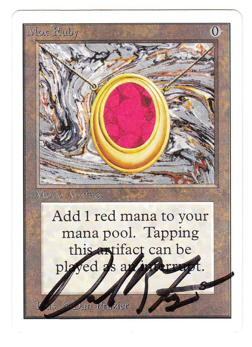 ○MTG○ UN Mox Ruby(英語 サイン) ○MTG○ UN Mox Ruby(英語 サイン)