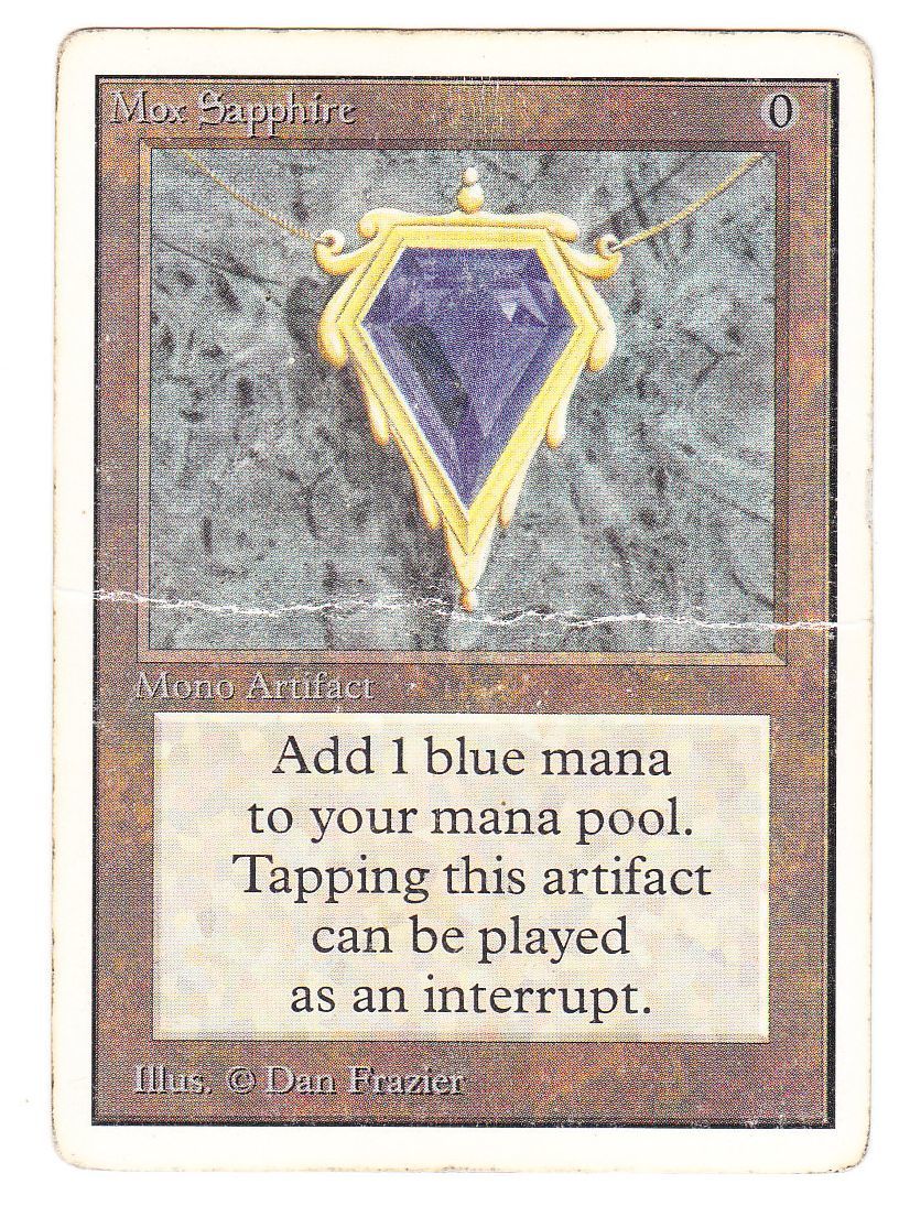 ●MTG● UN Mox Sapphire(英語 折れ)_画像1