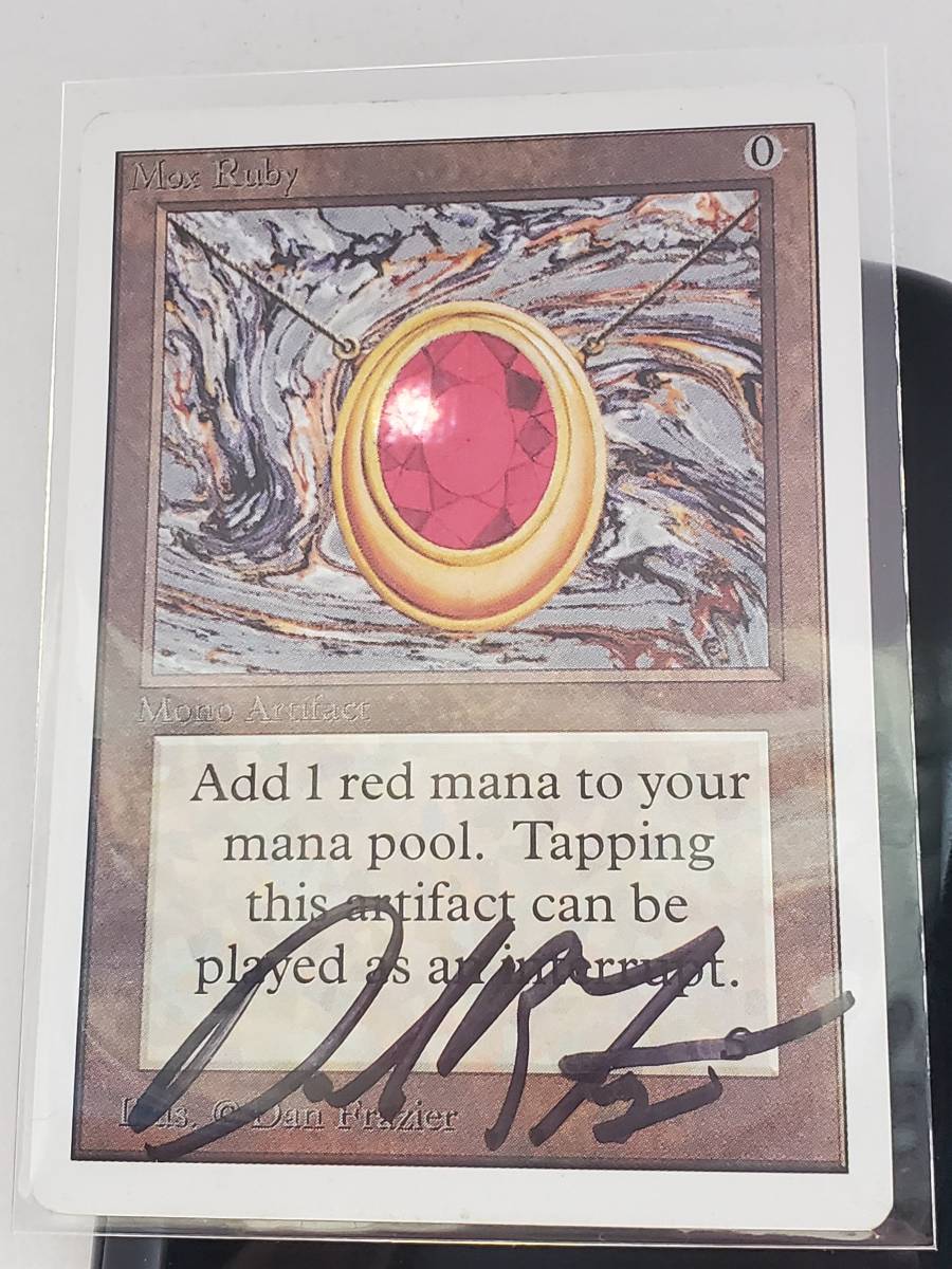 ●MTG● UN Mox Ruby(英語 サイン)_画像9