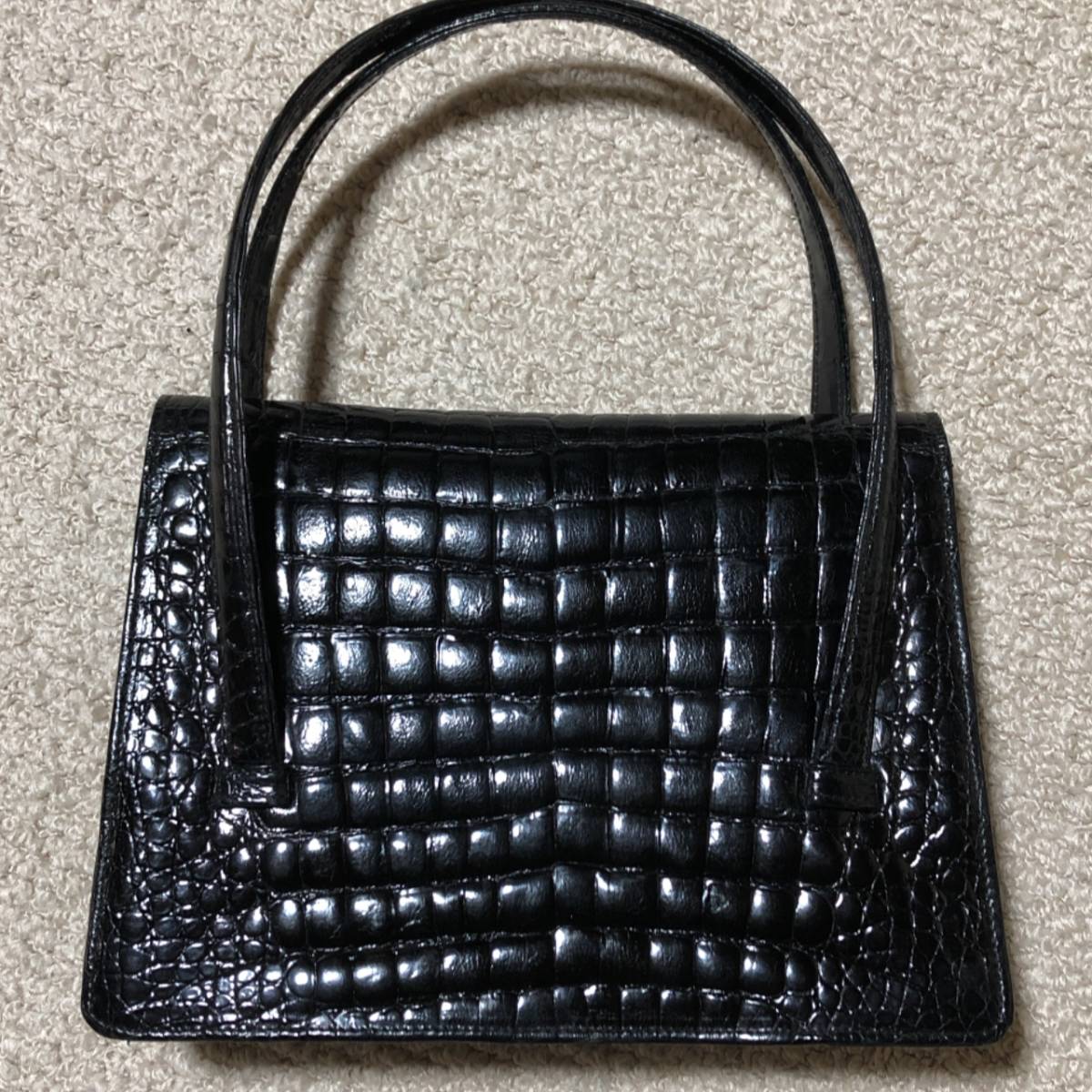 JARDIN DES SACS クロコダイル ハンドバッグ イタリア製 内装 JARDIN DES SACS クロコダイル ハンドバッグ イタリア製 内装