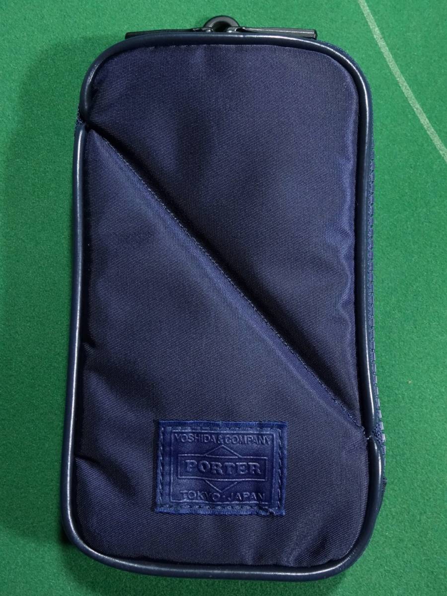 * Porter OPTION nylon material smartphone case mobile case M navy iPhone XR 14 15 correspondence beautiful goods!!!*