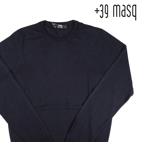 +39 masq（マスク） 丸首セーター MA080411 ネイビー M 17914nv 【W17915】