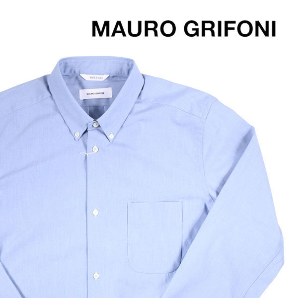 MAURO GRIFONI（マウログリフォーニ） 長袖シャツ KG169093C ブルー 43 【A8520】