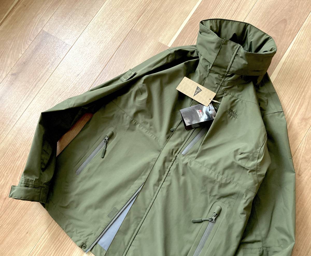 別注・限定 3層 防水★ Abu Garcia × BEAMS Pilgrim Surf＋Supply / Water Repellent Jacket / OLIVE L / アブガルシア フード ジャケット_画像1