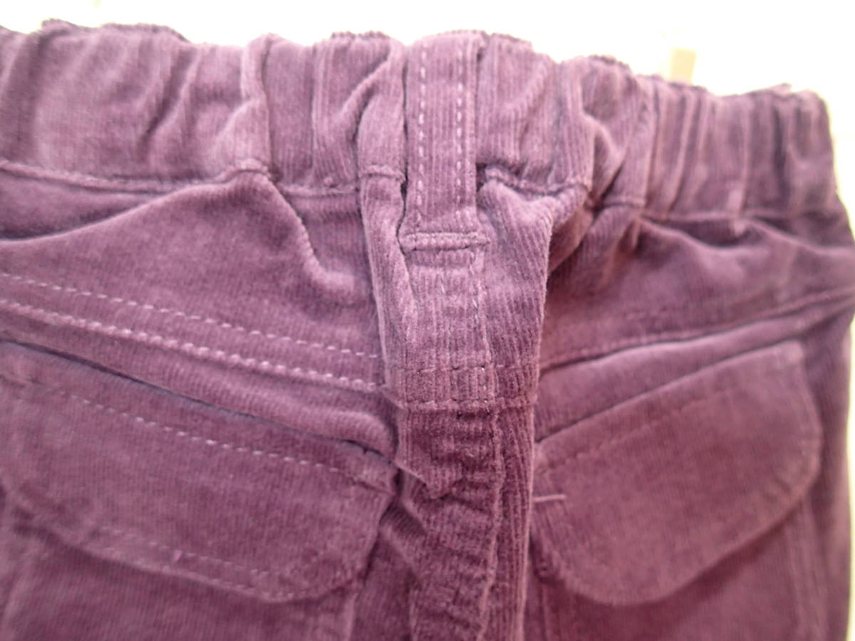 * Bebe /BeBe 90.* unused goods ( tag attaching ) corduroy / color pants ( purple * waist rubber )t1729